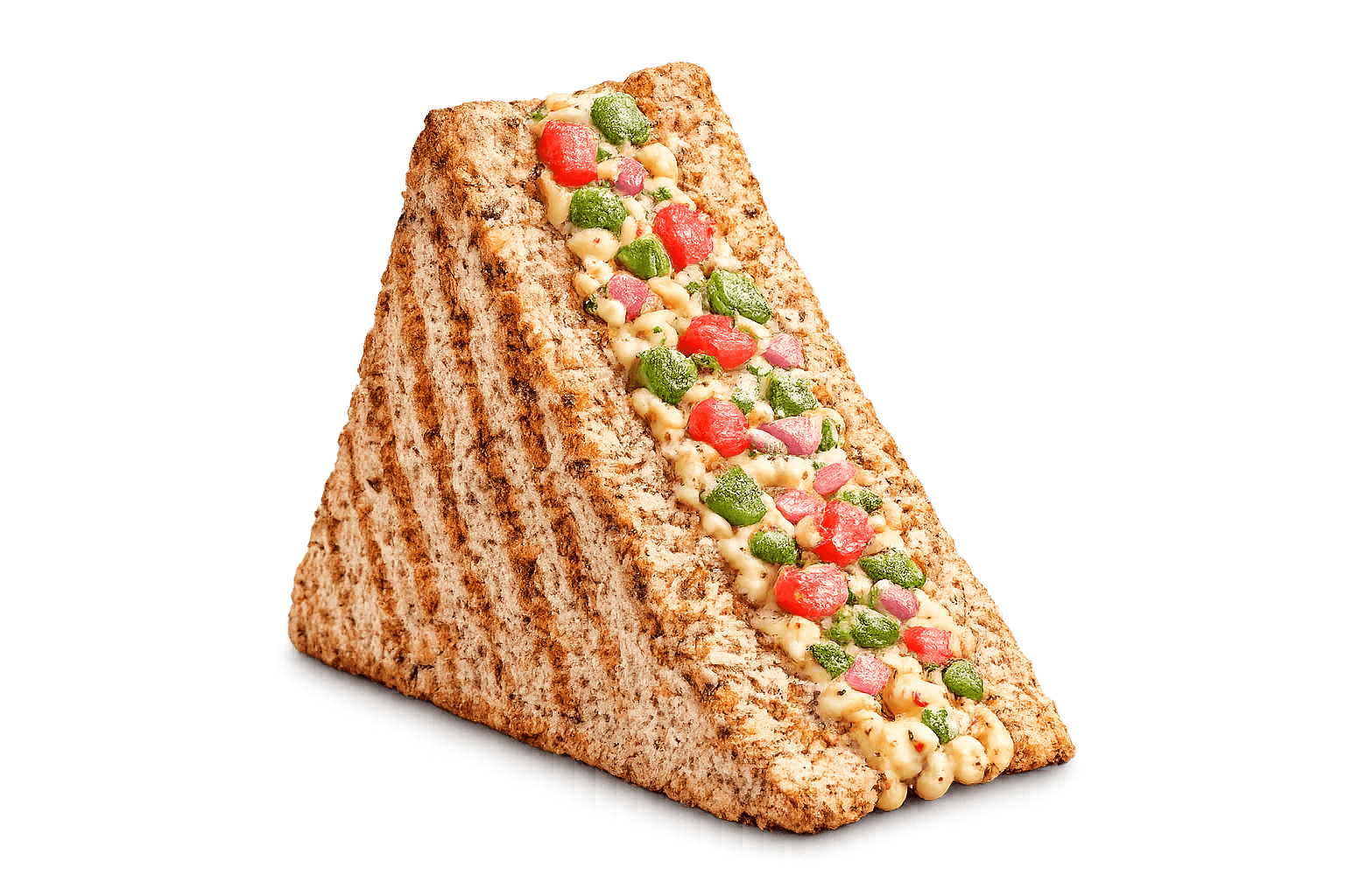 Bombay-style cheese sandwich on a plate